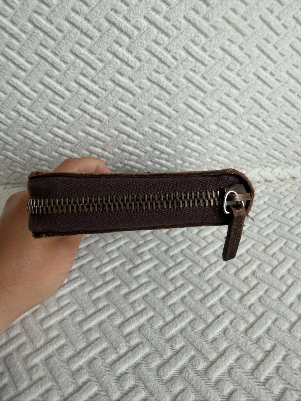 Gucci Tan/Brown GG Canvas Zip Wallet